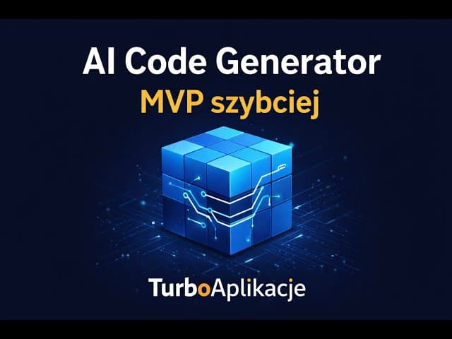 Miniaturowy podgląd wideo demonstracyjnego: Jak AI Code Generator przyspiesza budowę aplikacji